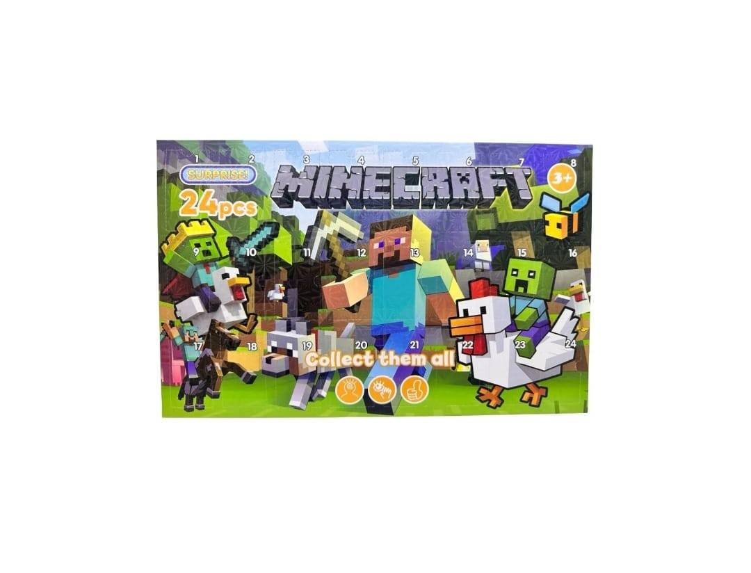 Set figurine Minecraft, tip breloc, colectie personaje, MASHASHOP, 24 buc, multicolor