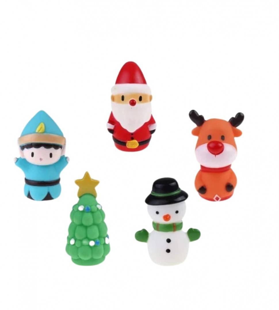 Set figurine pentru degete , Mos Craciun si prietenii sai , Finger toys