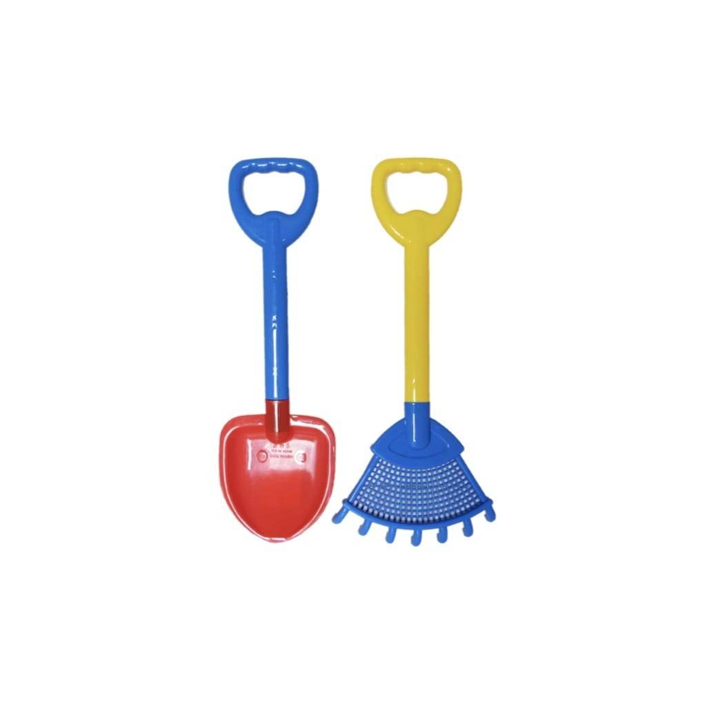 Set grebla si lopatica pentru nisip, multicolor, 45 cm