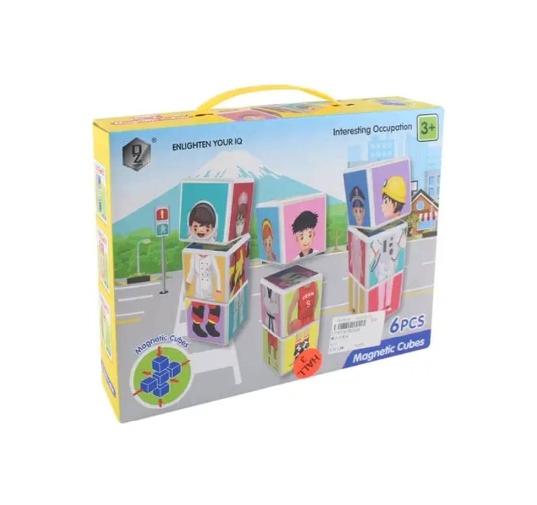 Set inteligent de cuburi magnetice, Invata Meseriile, multicolor