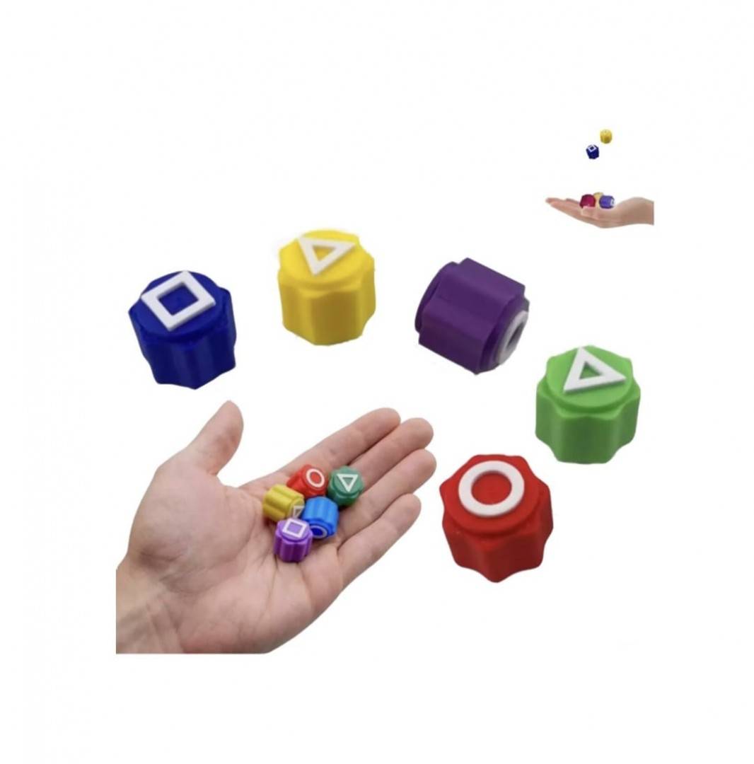 Set interactiv, Squid Game 2, MASHASHOP, Gonggi, alb/multicolor