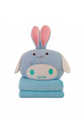 Set jucarie de plus si patura, Kuromi din seria Hello Kitty Sanrio, bleu