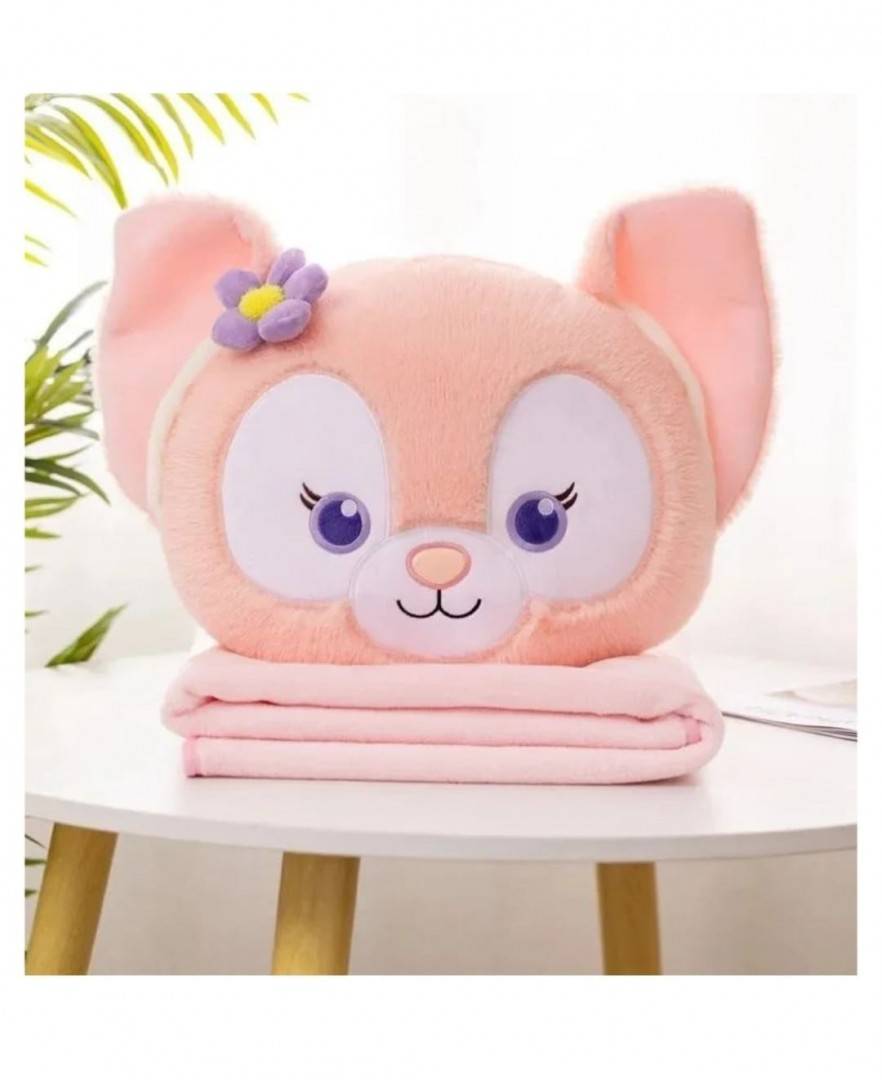 Set jucarie de plus si patura, Kuromi din seria Hello Kitty Sanrio, roz dechis