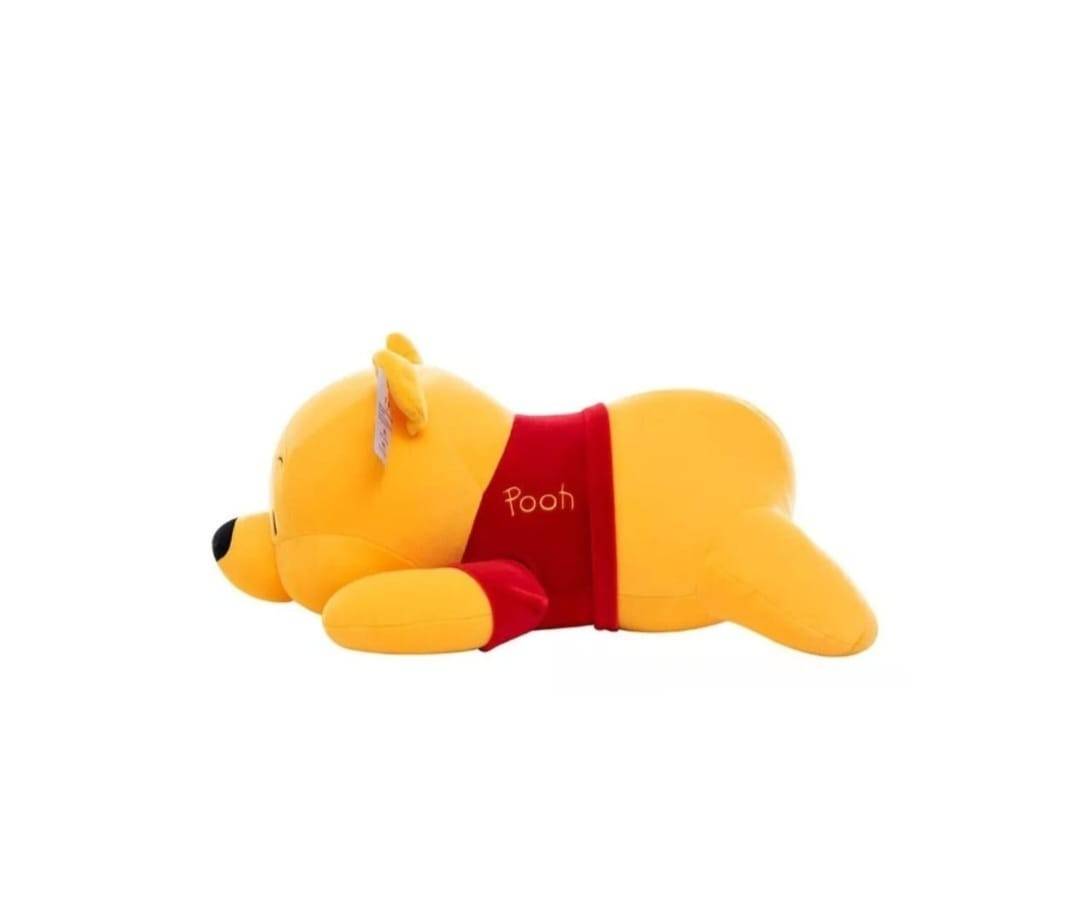 Set jucarie de plus si patura, Ursuletul Pooh, galben, 58 cm
