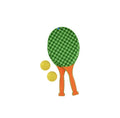 Set mini tenis pentru copii, cu 2 rachete si 2 mingi, multicolor, 40 cm