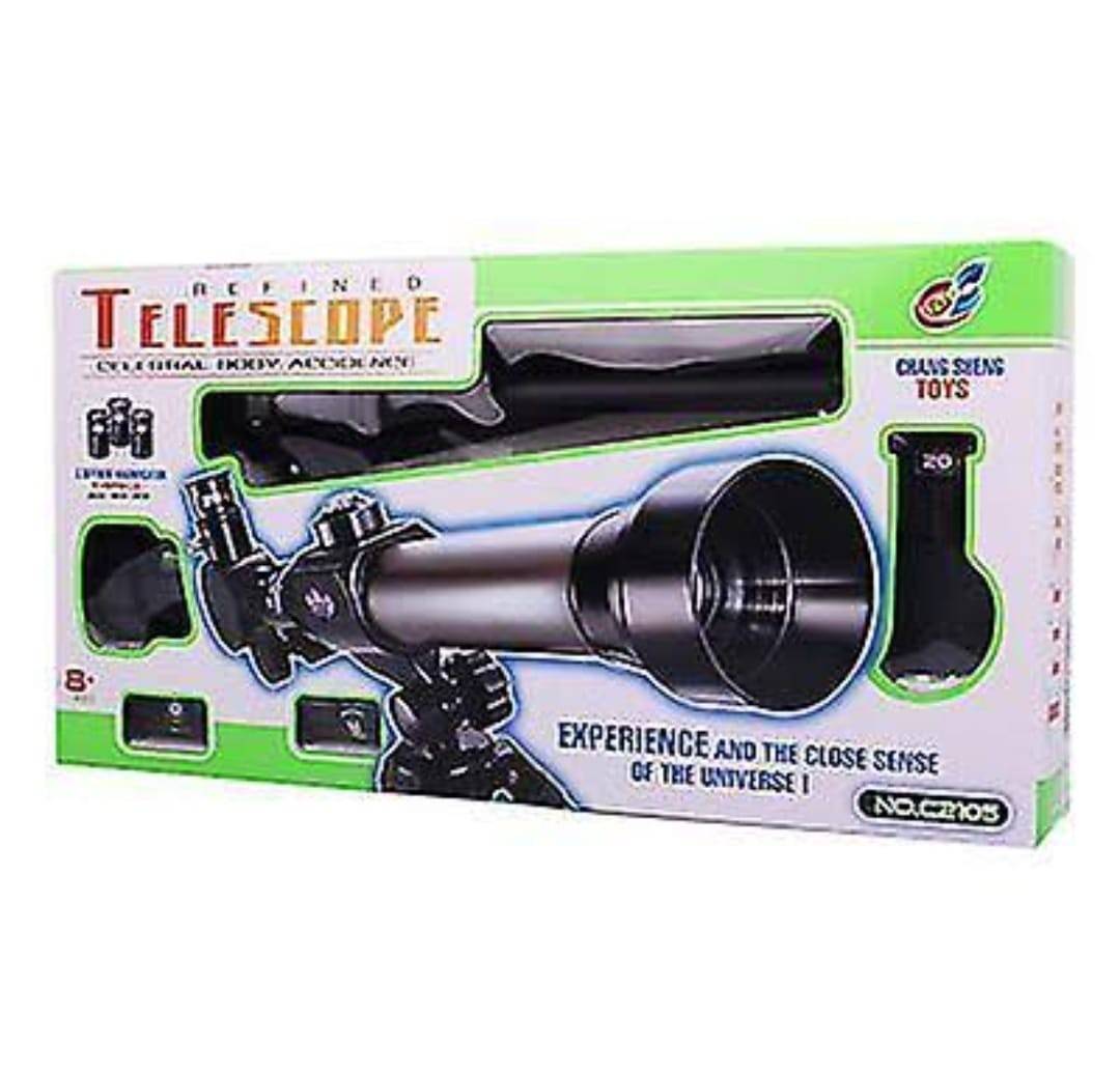 Set pentu stiinta, Telescop cu trepied, multicolor