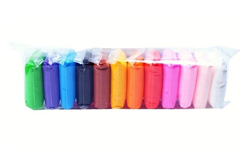 2 Seturi Plastelina Inteligenta, Modelling Clay, 12 culori, multicolor