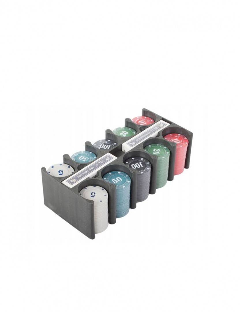 Set Poker, cu 200 de jetoane, carti de joc si accesorii