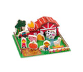 Set Puzzle 3D, Ferma, 28 piese, lemn, multicolor
