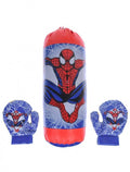 Set sac de box si manusi pentru copii, Spiderman, multicolor, 50 cm