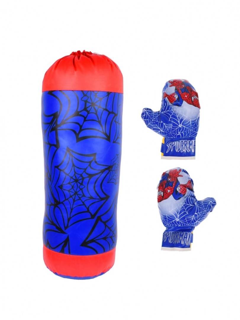 Set Sac Mare de Box de jucarie si manusi, pentru copii, multicolor, 65 cm