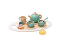 Set Servirea ceaiului din lemn, Afternoon Tea Set, 15 buc, multicolor
