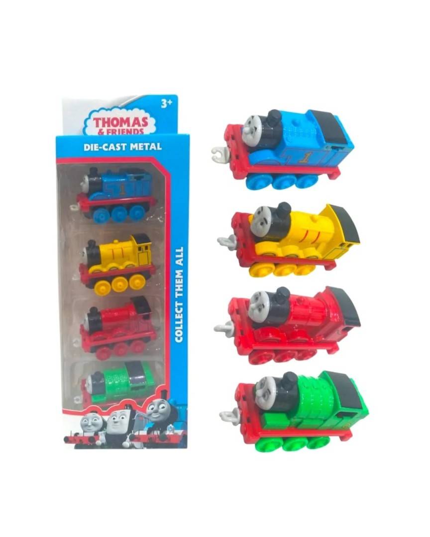 Set trenulet, Thomas,4 locomotive metalice, multicolor