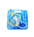 Set Trusa de doctor, 10 accesorii, sunete si lumini, albastru, 3 ani+