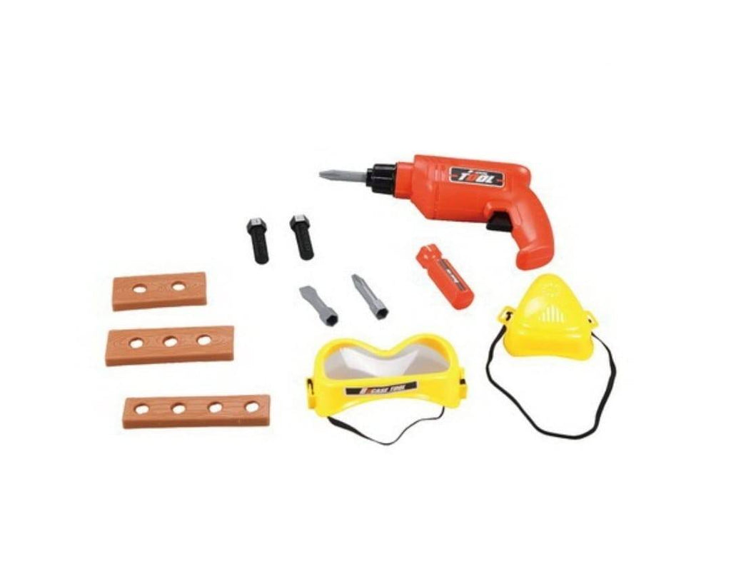 Set Trusa de unelte, bormasina, 10 accesorii, MASHASHOP, maro, 29 cm
