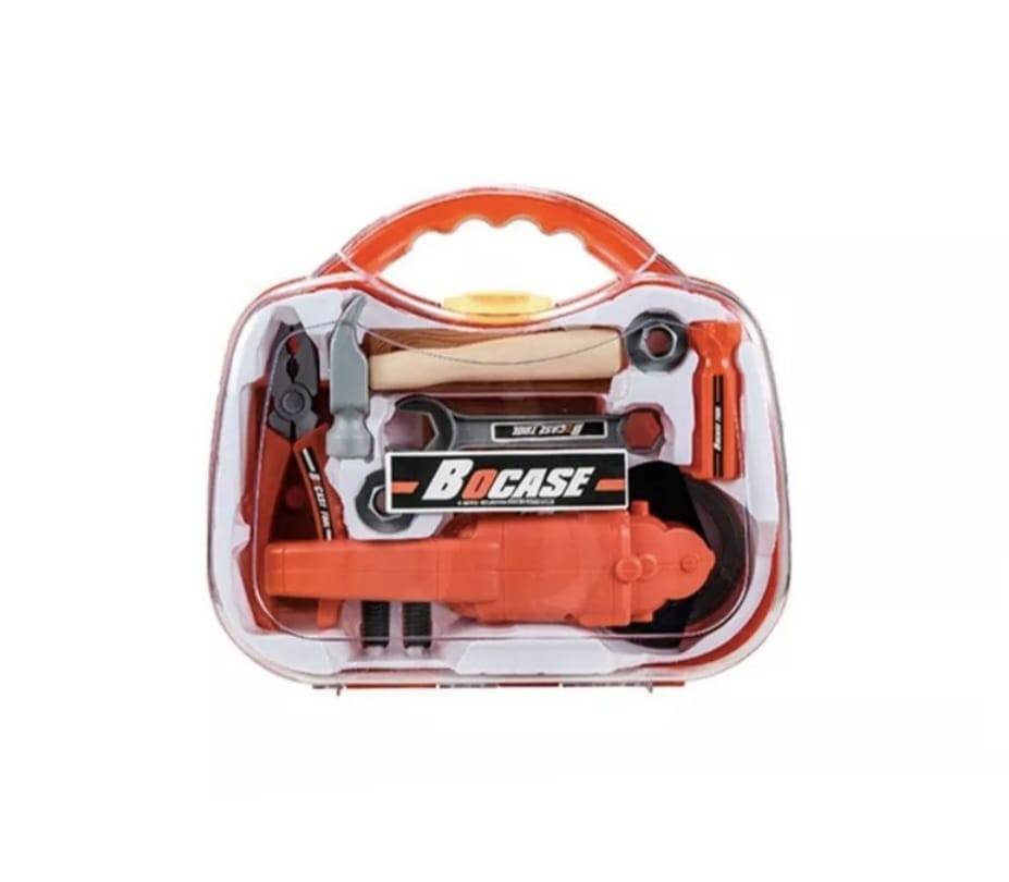 Set Trusa de unelte, polizor, 10 accesorii, MASHASHOP, maro, 29 cm