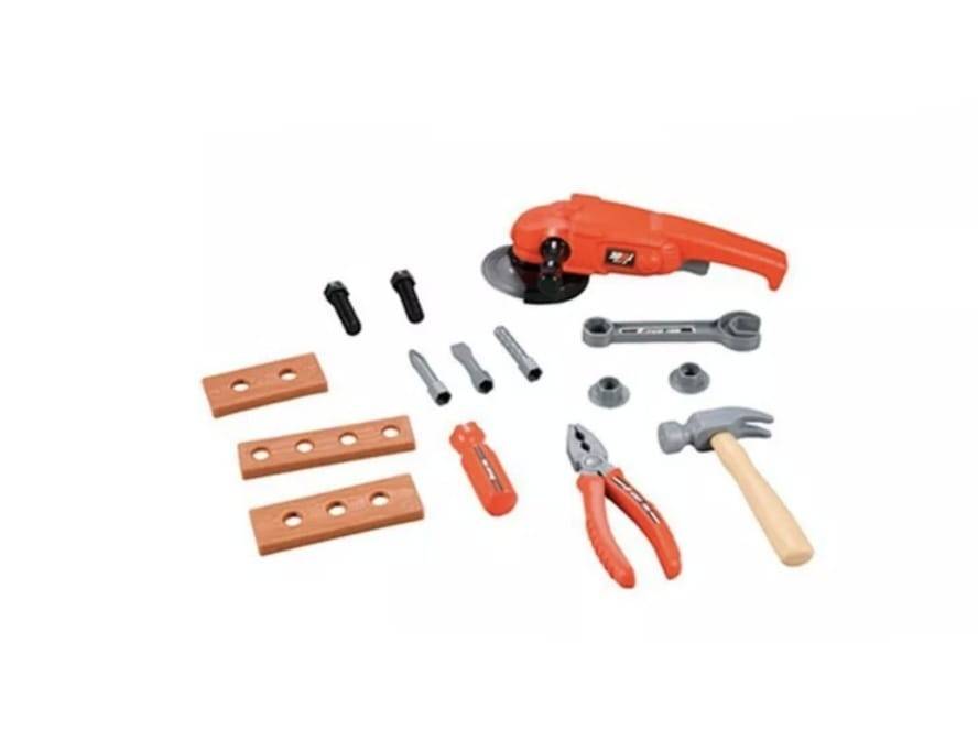 Set Trusa de unelte, polizor, 10 accesorii, MASHASHOP, maro, 29 cm