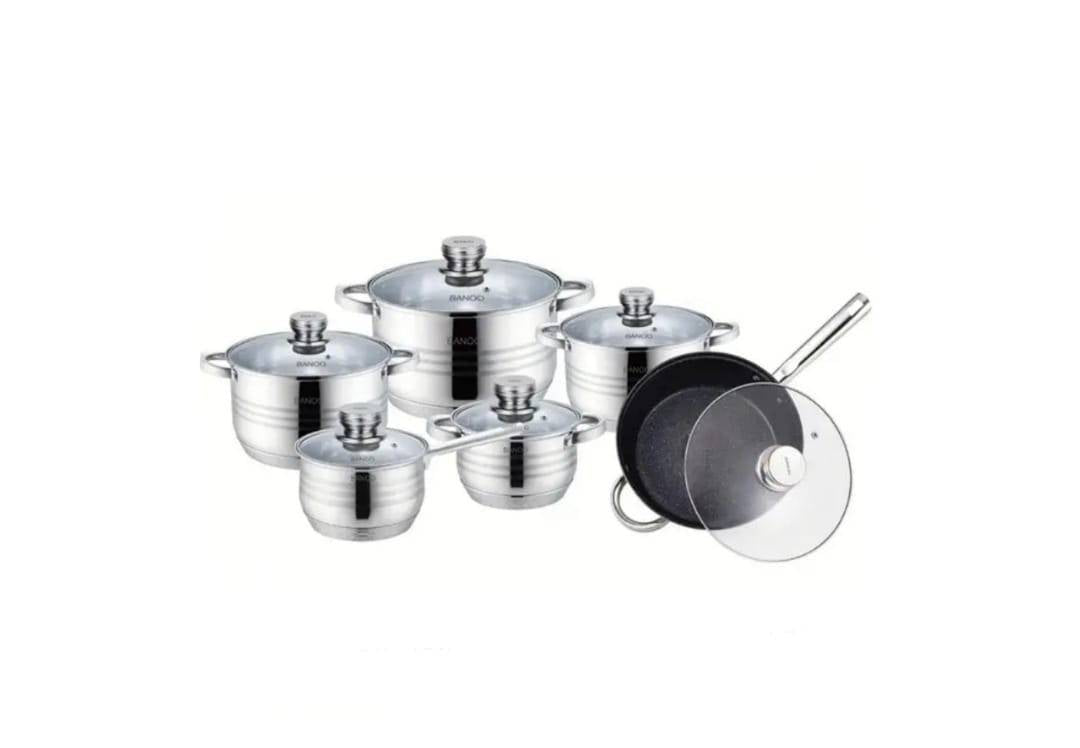 Set vase din inox, 12 piese, Rosenberg