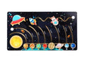Sistemul solar Montessori, lemn, multicolor, 39 cm