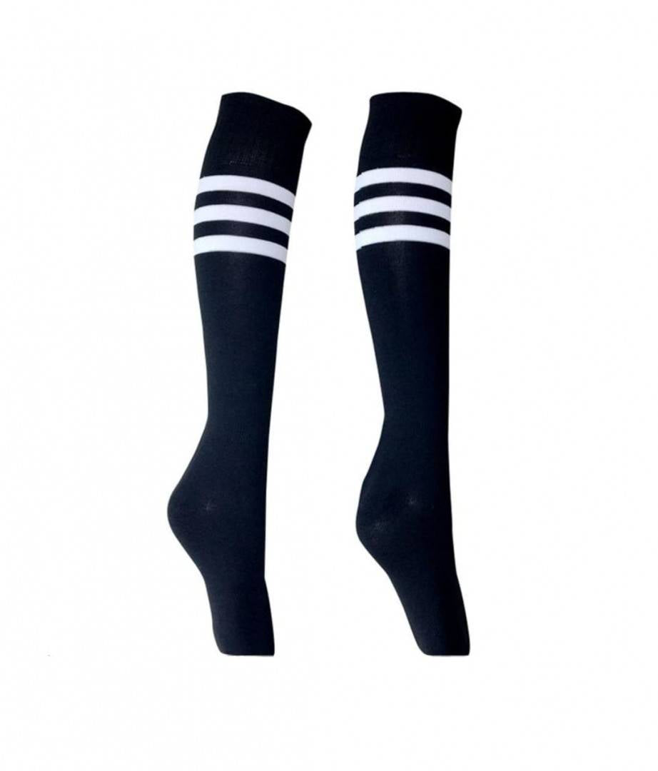Sosete lungi copii, sport, fotbal, scoala, bumbac, negru, 5 ani - 7 ani - 13 ani