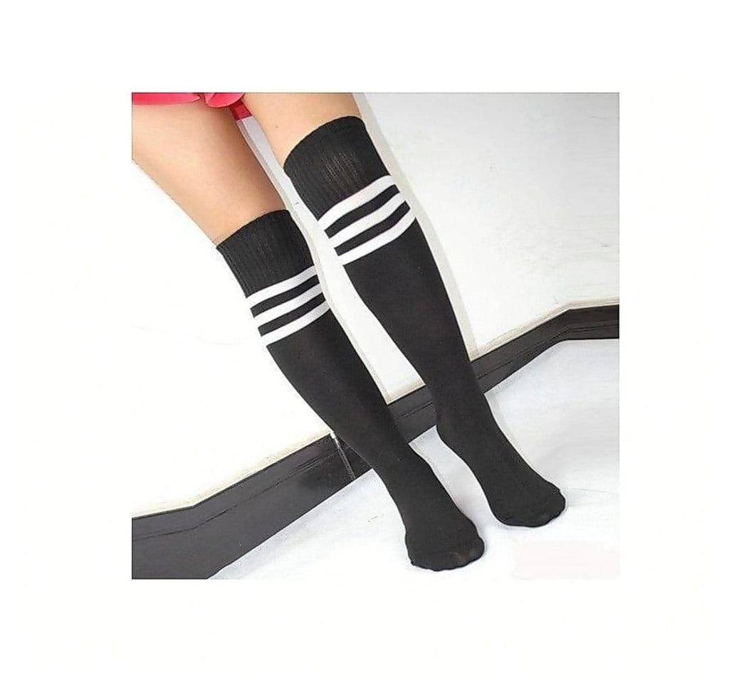 Sosete lungi copii, sport, fotbal, scoala, bumbac, negru, 5 ani - 7 ani - 13 ani