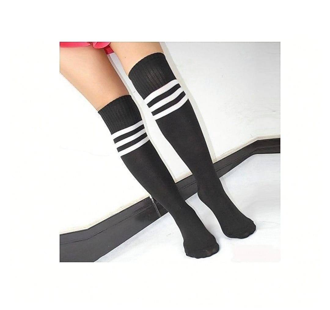 Sosete lungi copii, sport, fotbal, scoala, bumbac, negru, 5 ani - 7 ani - 13 ani