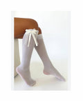 Sosete lycra fete, lungi, gradinita, scoala, funda, alb, 2 ani - 5 ani