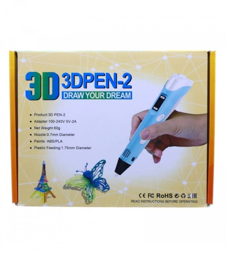 Stilou de imprimare 3D, filamanete PLU 10 m, albastru, 16 cm