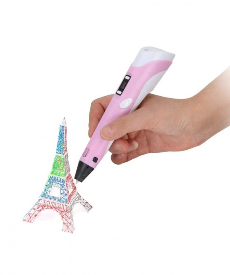 Stilou de imprimare 3D, filamente PLU 10 m, roz, 16 cm