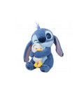 Stitch de plus, cu ratusca, albastru/multicolor, 28 cm