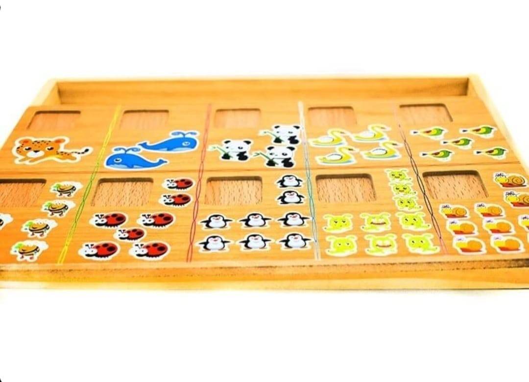 Tabla educativa, Matematica Donuts Number, lemn, multicolor