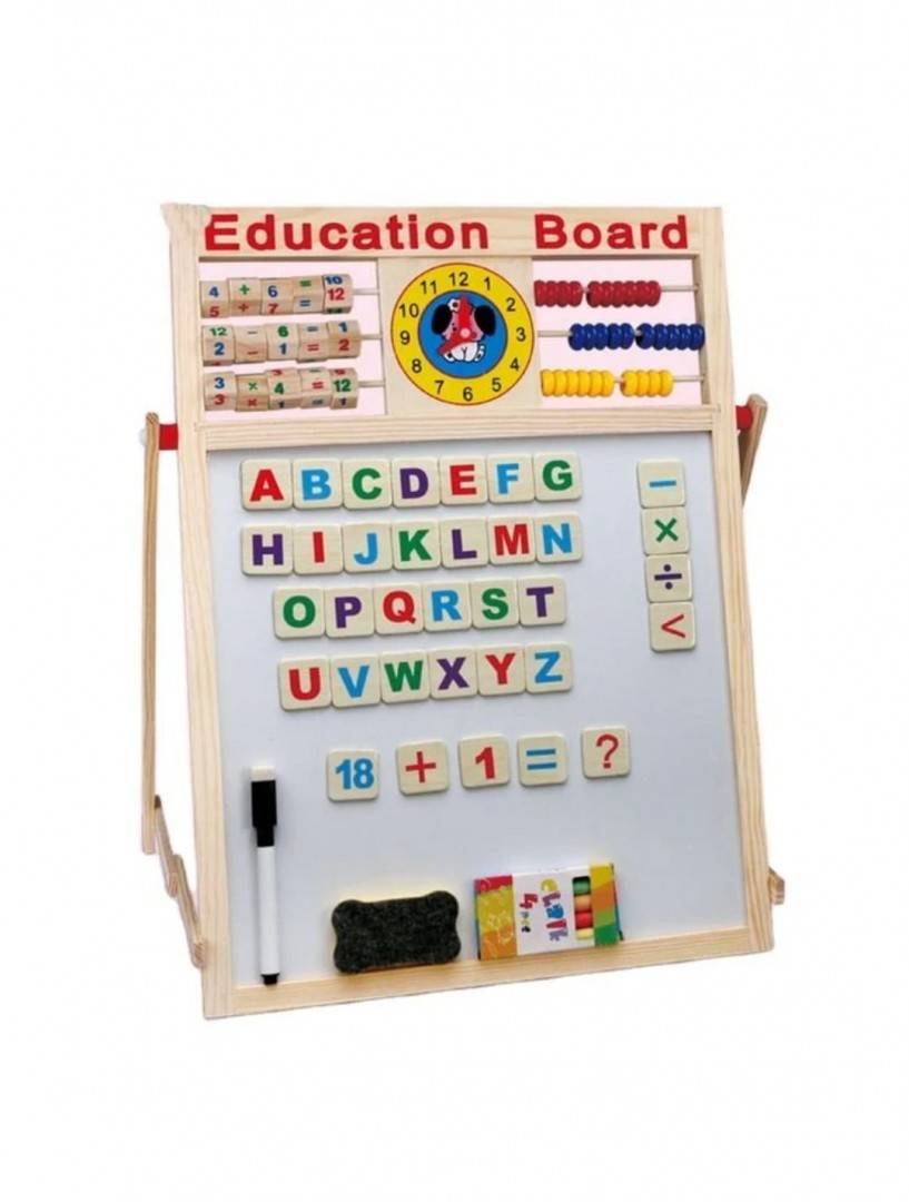 Tabla magnetica copii 5 in 1, multicolor, 44 cm