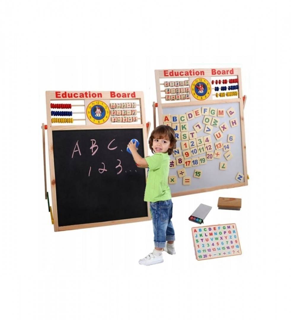 Tabla magnetica copii 5 in 1, multicolor, 44 cm