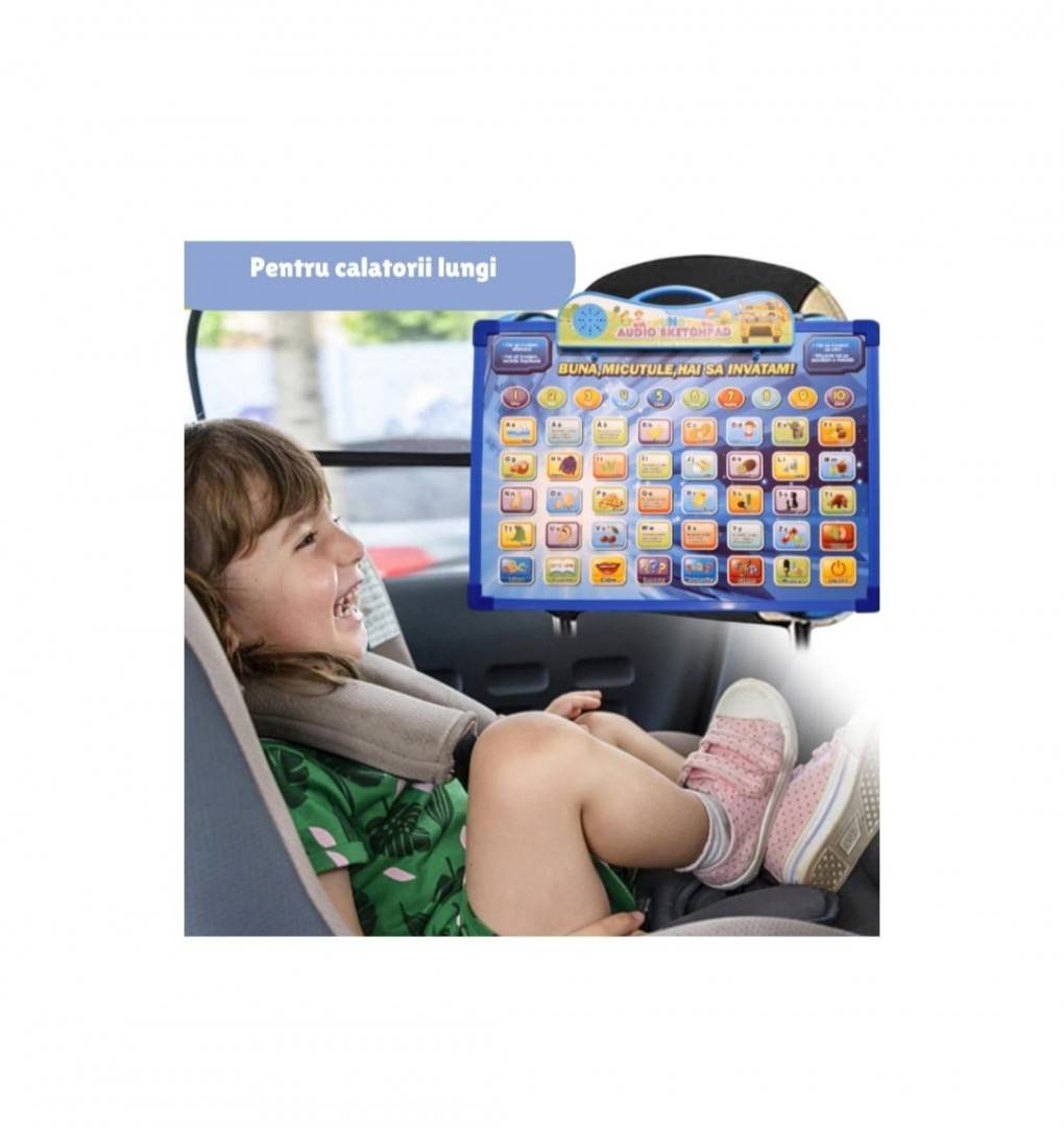 Tableta in limba romana, 2 in 1, cu activitati educative, 39 cm, 12 luni +