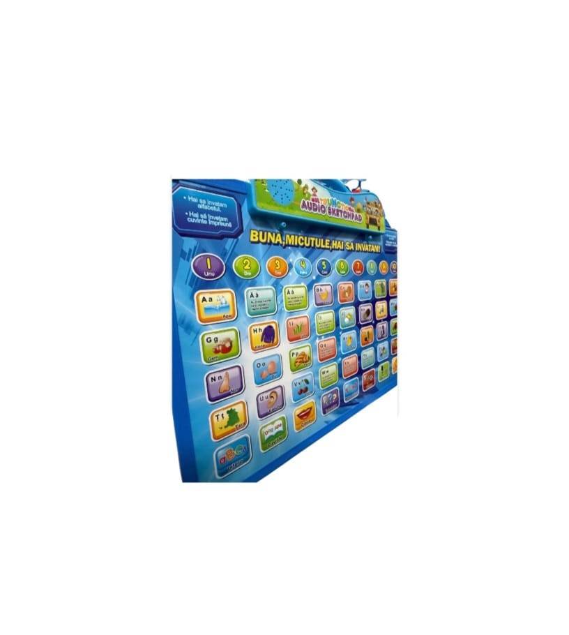 Tableta in limba romana, 2 in 1, cu activitati educative, 39 cm, 12 luni +