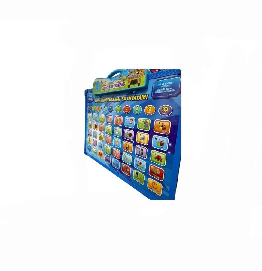 Tableta in limba romana, 2 in 1, cu activitati educative, 39 cm, 12 luni +