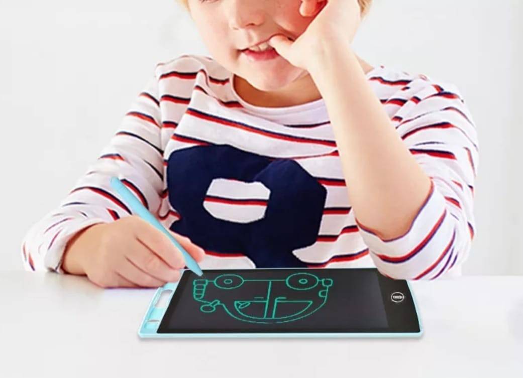 Tableta LCD Distractiva de scris si desenat pentru copii, 10.5 inch , Bleu