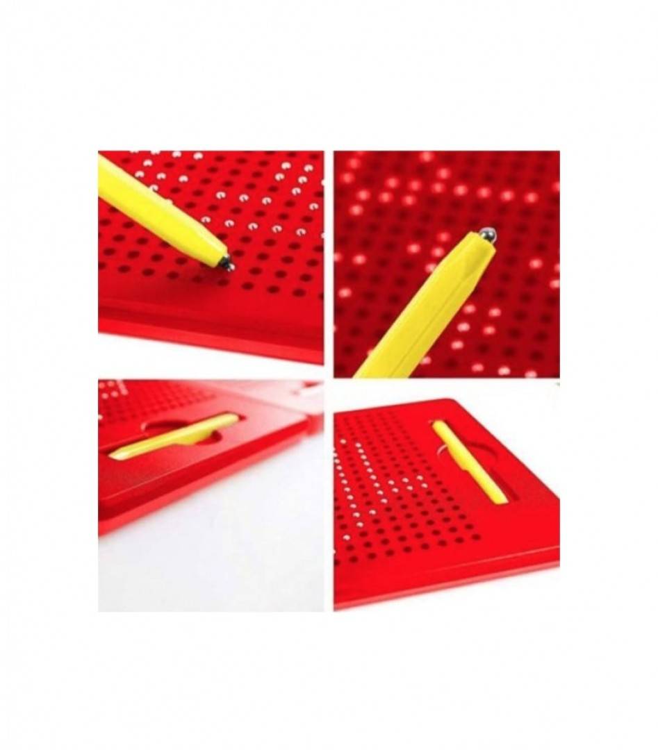 Tablita de desen cu magneti, Magnetic Board, 360 bile magnetice, multicolor, 22 cm, 3 ani+