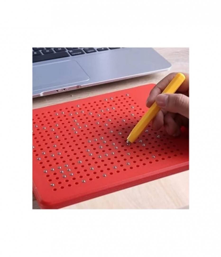 Tablita de desen cu magneti, Magnetic Board, 360 bile magnetice, multicolor, 22 cm, 3 ani+