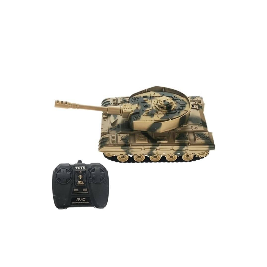 Tanc de jucarie cu telecomanda, acumulator, sunete si lumini, multicolor, 30 cm