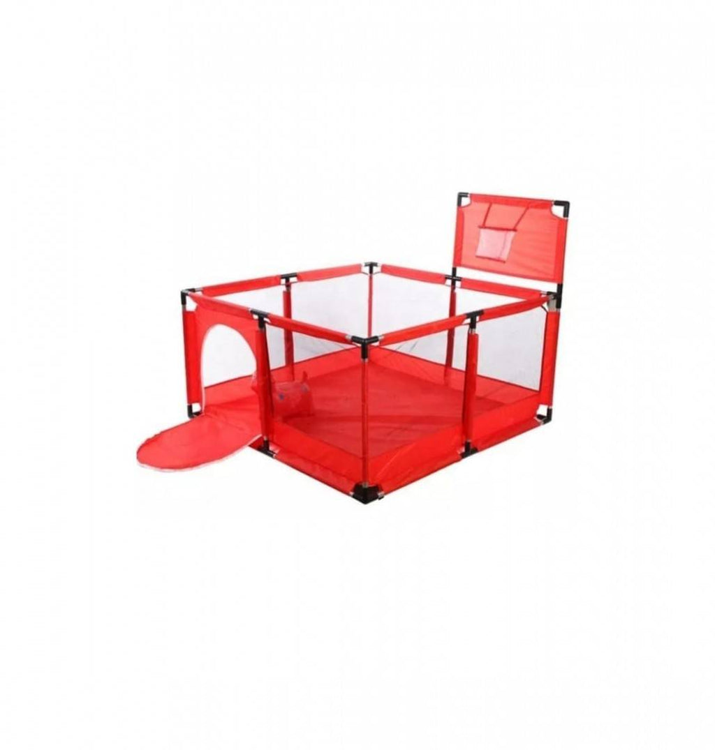 Tarc de joaca pentru copii, 30 bile incluse, rosu, 120 x 120 cm, 6 luni +
