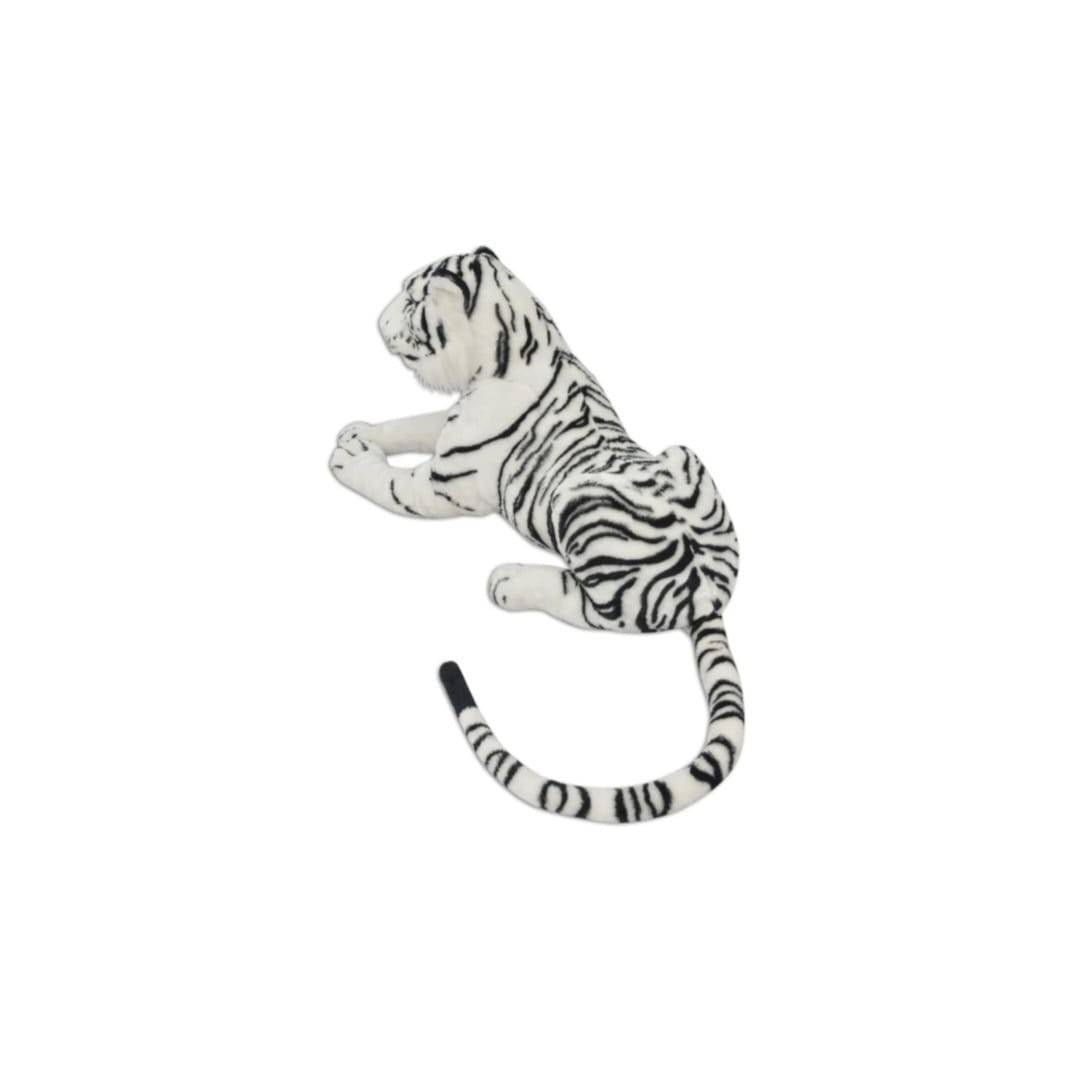 Tigru de plus, realist, alb/negru, 50 cm