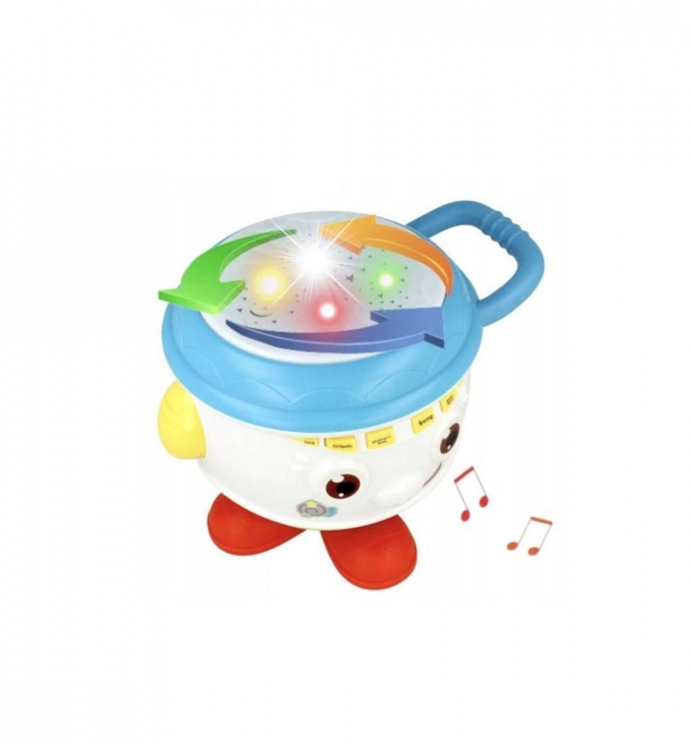 Toba interactiva, muzica, lumini si proiector, multicolor, 26 cm, 18 luni +