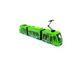 Tramvai electric pentru copii, cu sunete si lumini, MASHASHOP, verde, 42 cm