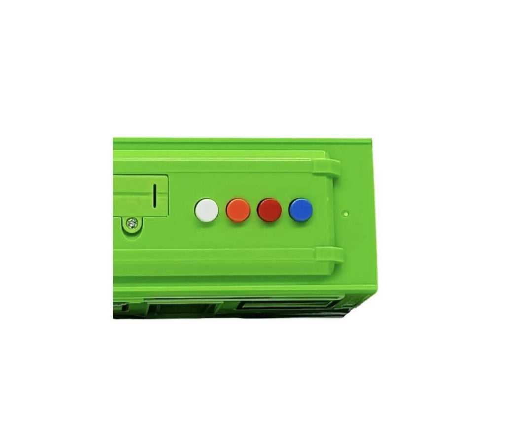 Tramvai electric pentru copii, cu sunete si lumini, MASHASHOP, verde, 42 cm