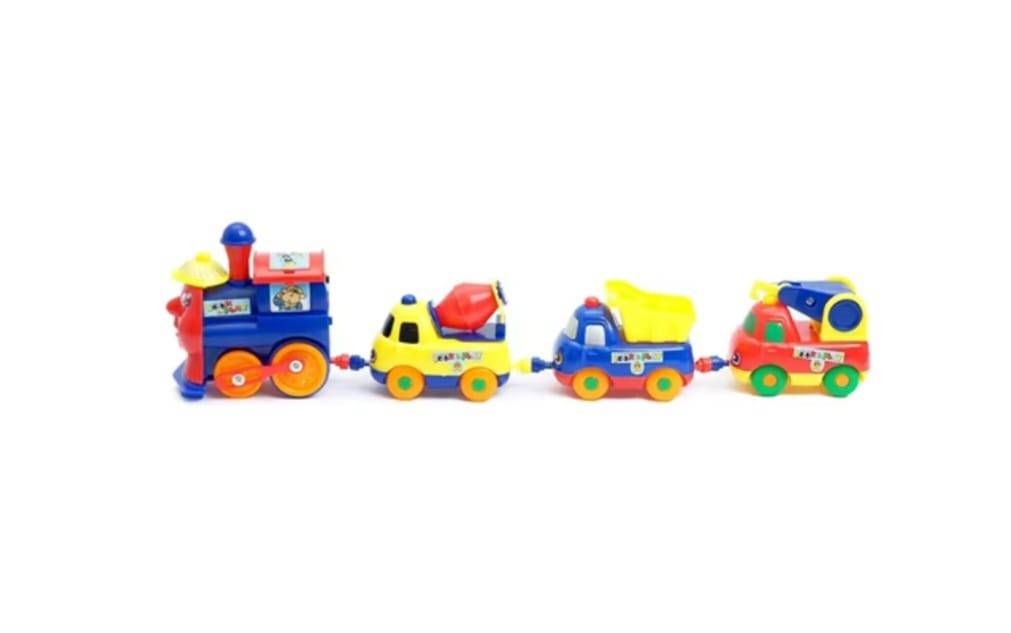 Trenulet magnetic, MASHASHOP, multicolor, 31 cm
