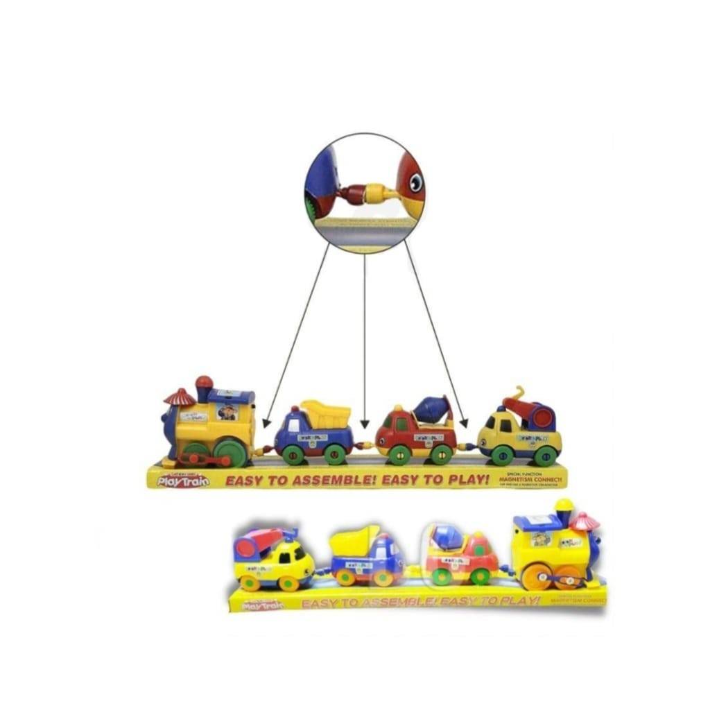 Trenulet magnetic, MASHASHOP, multicolor, 31 cm