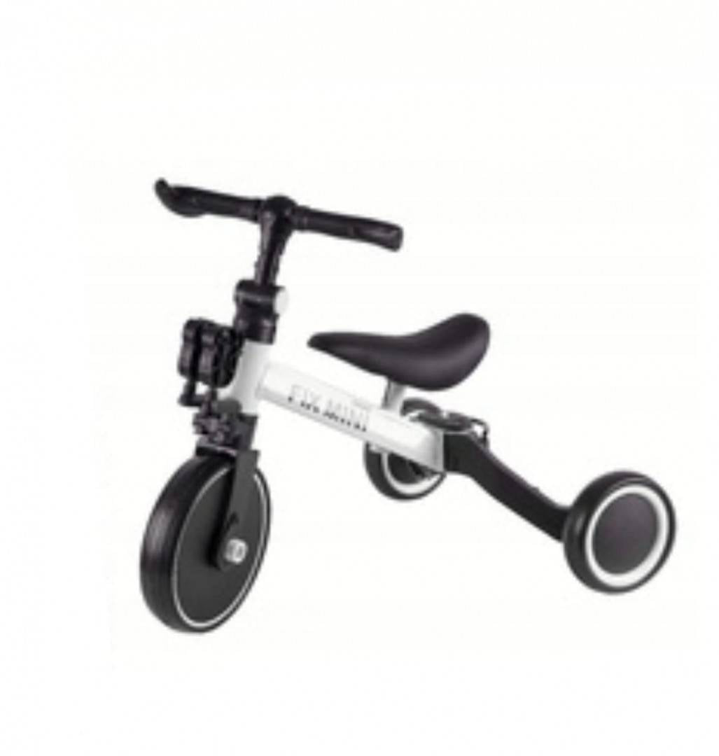 Tricicleta 3 in 1, bicicleta, Creative World Toys, cu si fara pedale si tricicleta, alb