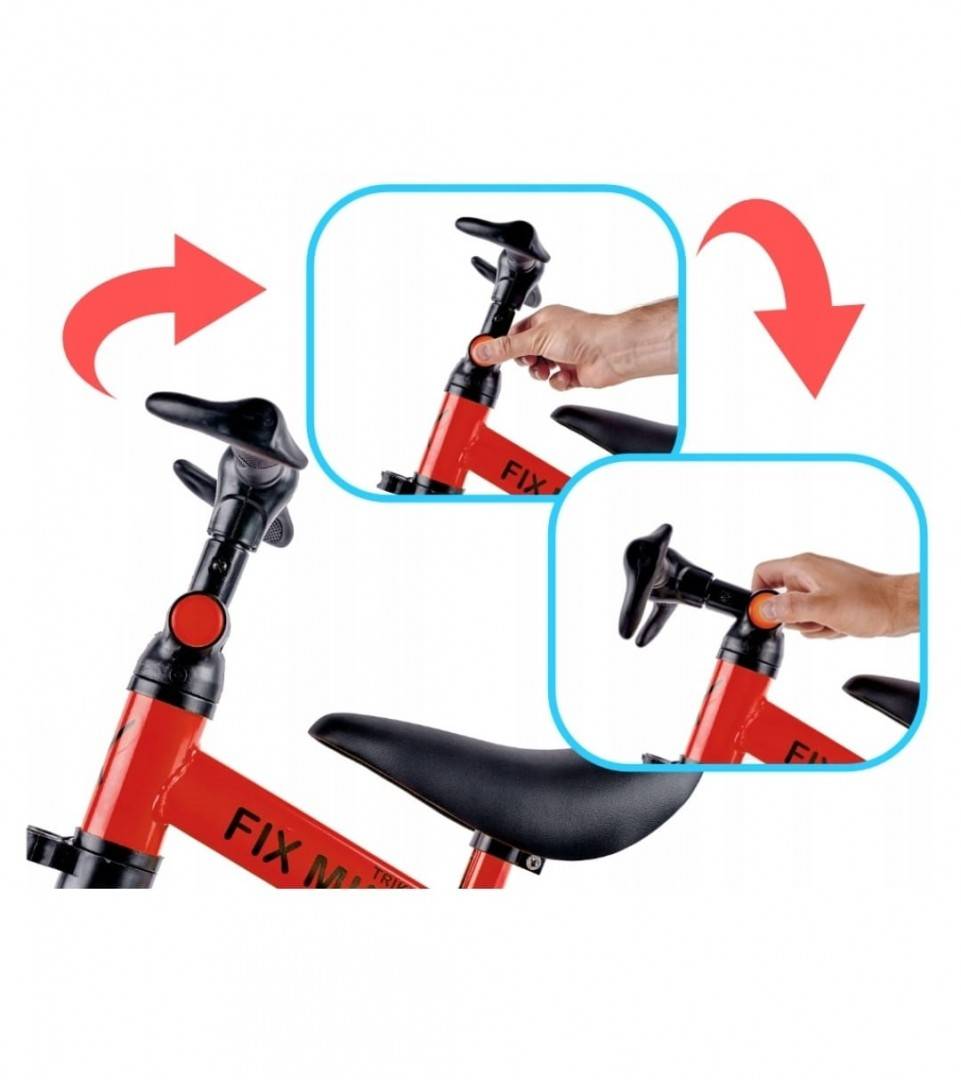 Tricicleta 3 in 1, bicicleta, Creative World Toys, cu si fara pedale si tricicleta, rosu