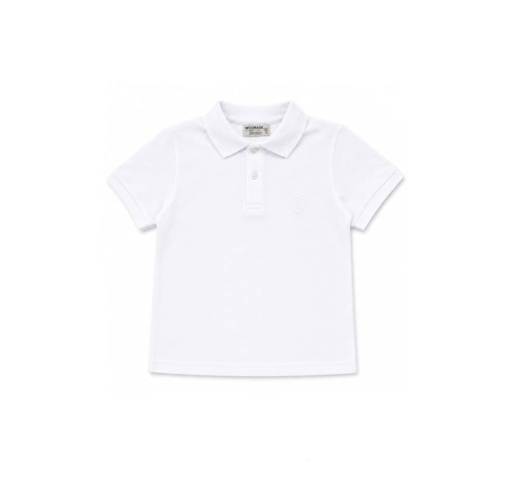 Tricou Polo Clasic pentru baieti, bumbac, alb, 5 ani - 14 ani